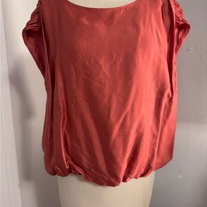Anthropologie copper short sleeve blouse